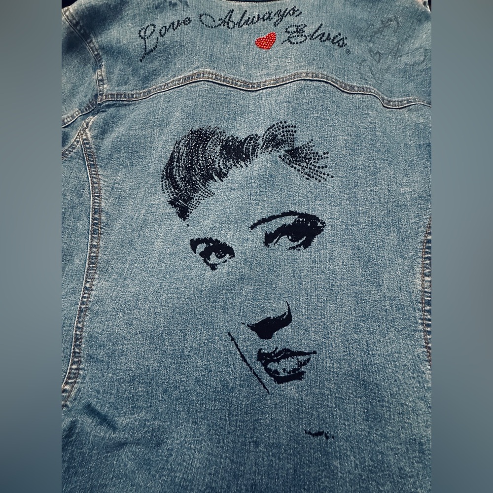 Vintage Elvis Presley The Bradford Exchange Blue Denim Collectors Edition Jacket